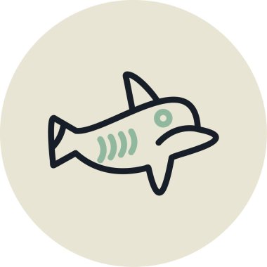 Balık. Web simgesi basit illüstrasyon