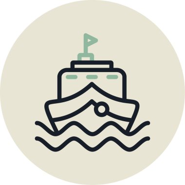 Tekne. Web simgesi basit illüstrasyon
