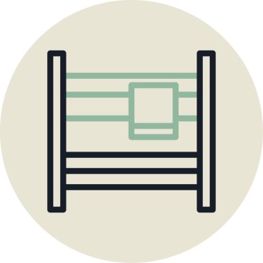 Yatak simgesinin vektör illüstrasyonu