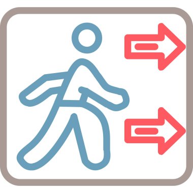 Yol işareti simgesinin vektör illüstrasyonu