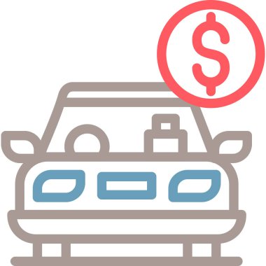 - Araba. Web simgesi basit illüstrasyon