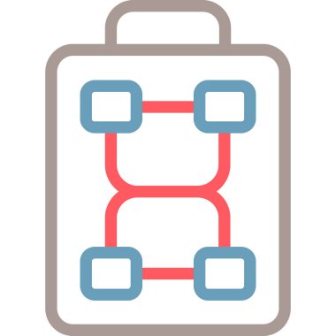 Çanta. Web simgesi basit illüstrasyon