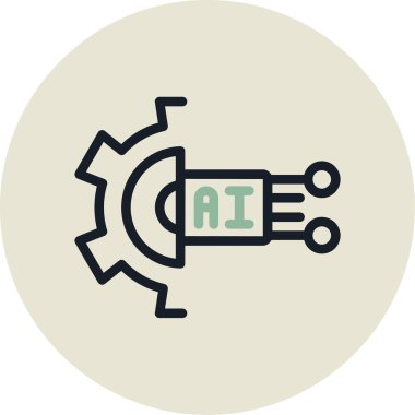 robot. Web simgesi basit illüstrasyon