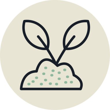 Bitki. Web simgesi basit illüstrasyon