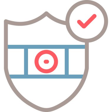 kalkan vektör simgesi modern basit tasarım