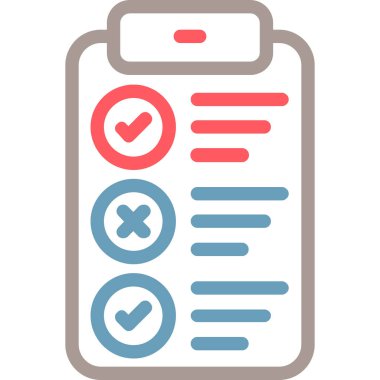 Kontrol listesi simgesi vektör illüstrasyonu