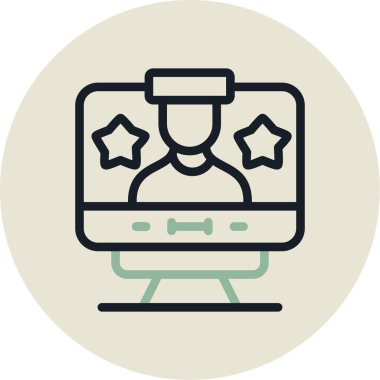 Rozet simgesi, vektör illüstrasyonu