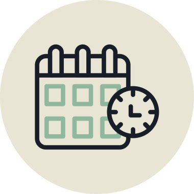 Saat simgesinin vektör illüstrasyonu