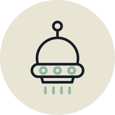 UFO simgesi vektör illüstrasyonu