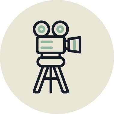 Kamera. Web simgesi basit illüstrasyon