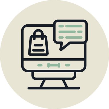 alışveriş simgesi vektör illüstrasyonu