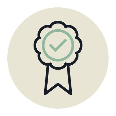 Rozet simgesi, vektör illüstrasyonu