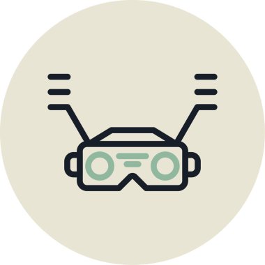 Gözlükler web simgesi, vektör illüstrasyonu