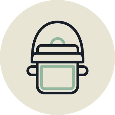 Bir pot simgesinin vektör illüstrasyonu