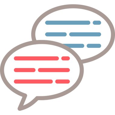 Konuş. Web simgesi basit illüstrasyon