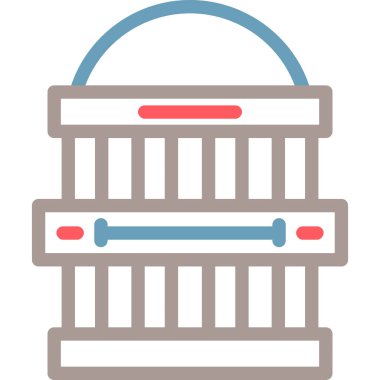 Alışveriş sepeti ikon vektör illüstrasyon tasarımı