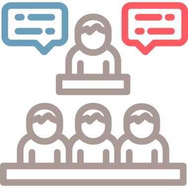 Konuş. Web simgesi basit illüstrasyon