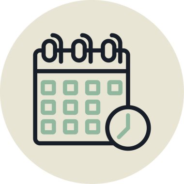 tarih vektör simgesi modern illüstrasyon