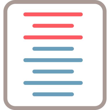 Belge. Web simgesi basit illüstrasyon