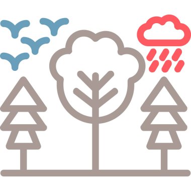 Orman orman ikonu ana hatlarıyla