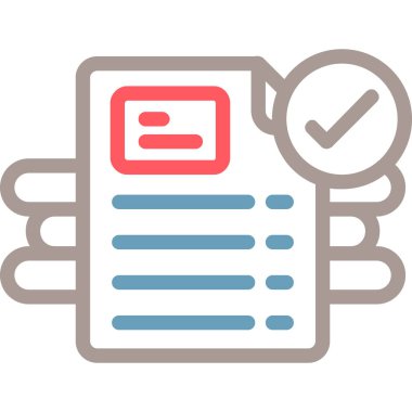 Kontrol listesi düz vektör simgesi