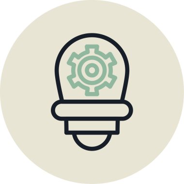 Ampul. Web simgesi vektör illüstrasyonu