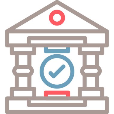 Otelde. Web simgesi basit illüstrasyon