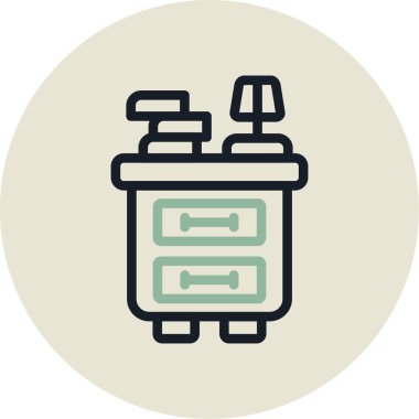 Mobilya b simgesinin vektör illüstrasyonu