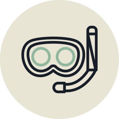 Dalış maskesi vektör illüstrasyonu