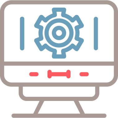 Bilgisayar. Web simgesi basit illüstrasyon