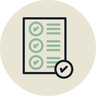 Kontrol listesi simgesi vektör illüstrasyonu