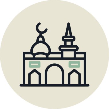 Cami. Web simgesi basit illüstrasyon