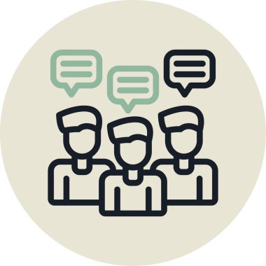 İnsan simgelerinin vektör çizimi