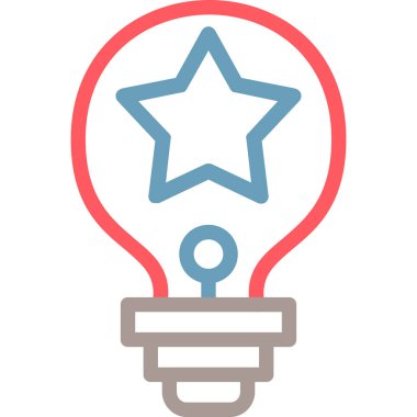 Ampul. Web simgesi basit illüstrasyon