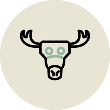 Boğa simgesi, vektör illüstrasyonu