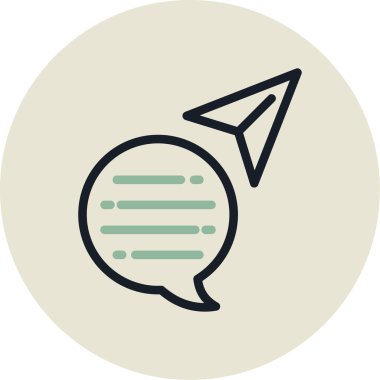 Bir mesajın balonlu vektör çizimi