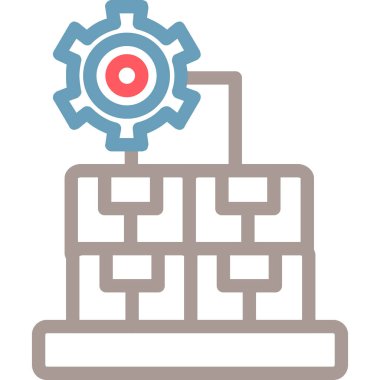 Teçhizat Web simgesi basit illüstrasyon