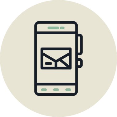 ileti ikonu vektör illüstrasyonu