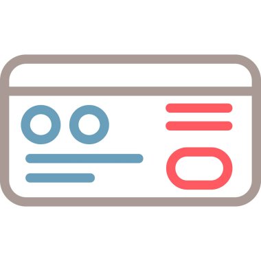 Kredi kartı ikonu vektör illüstrasyonu