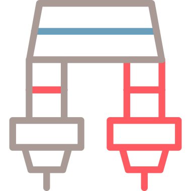 Kablo. Web simgesi basit illüstrasyon