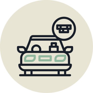 - Araba. Web simgesi basit illüstrasyon