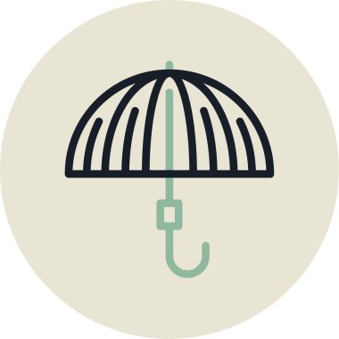 şemsiye simgesi vektör illüstrasyonu