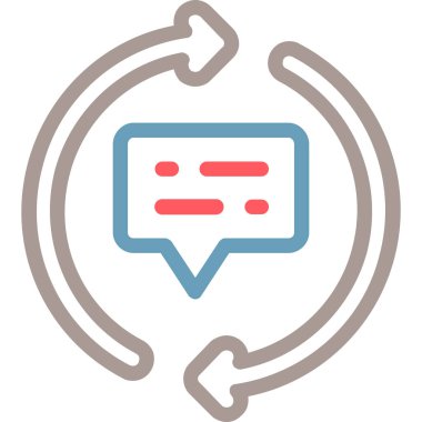 Konuş. Web simgesi basit illüstrasyon