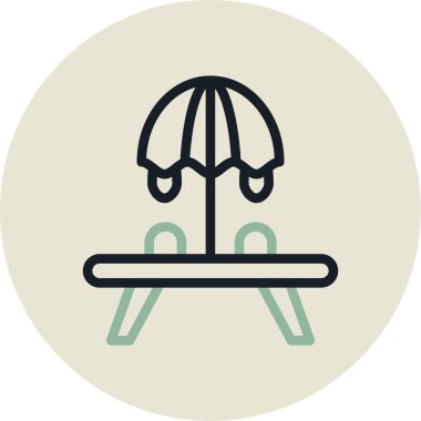 şemsiye simgesi vektör illüstrasyonu