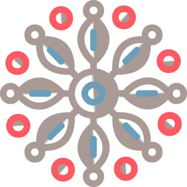 Kar Tanesi simgesi, vektör illüstrasyonu