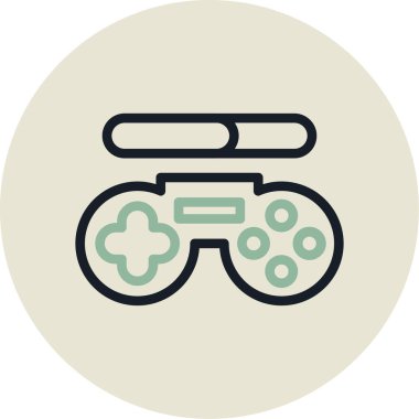 Oyun konsolu. Web simgesi vektör illüstrasyonu