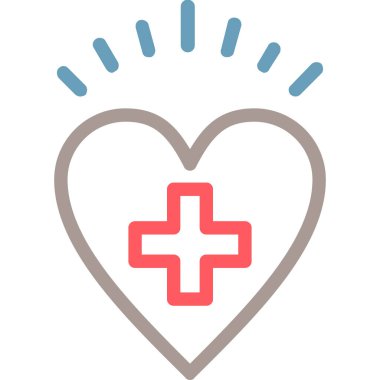 Mavi renkli bir kalbin vektör illüstrasyonu