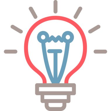 Ampul ışığı yaratıcı simgesi - taslak biçimi