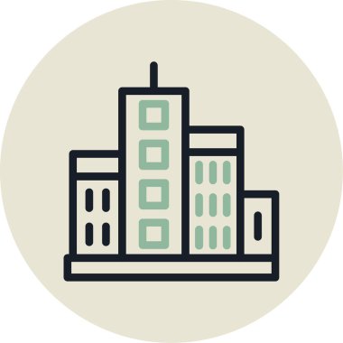 şehir simgesi vektör illüstrasyonu