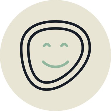 Yüz simgesi vektör illüstrasyonu